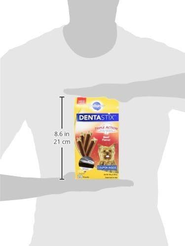Pedigree Dentastix Toy & Small Breed Dog Treats, Beef Flavor, 24 Treats (Pack of 7)