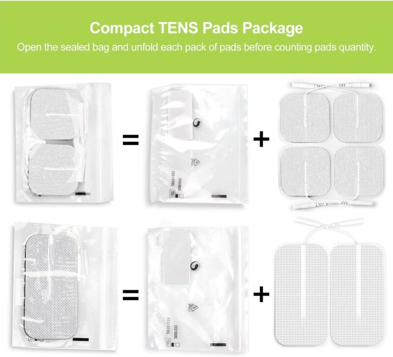 AUVON Dual Channel TENS Unit Muscle Stimulator Machine with 20 Modes, 2" and 2"x4" TENS Unit Electrode Pads : Health & Household