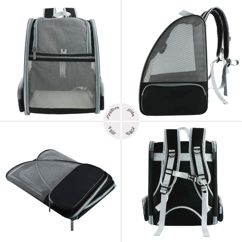 Texsens Innovative Traveler Bubble Backpack Pet Carriers for Cats and Dogs (Black) : Pet Supplies