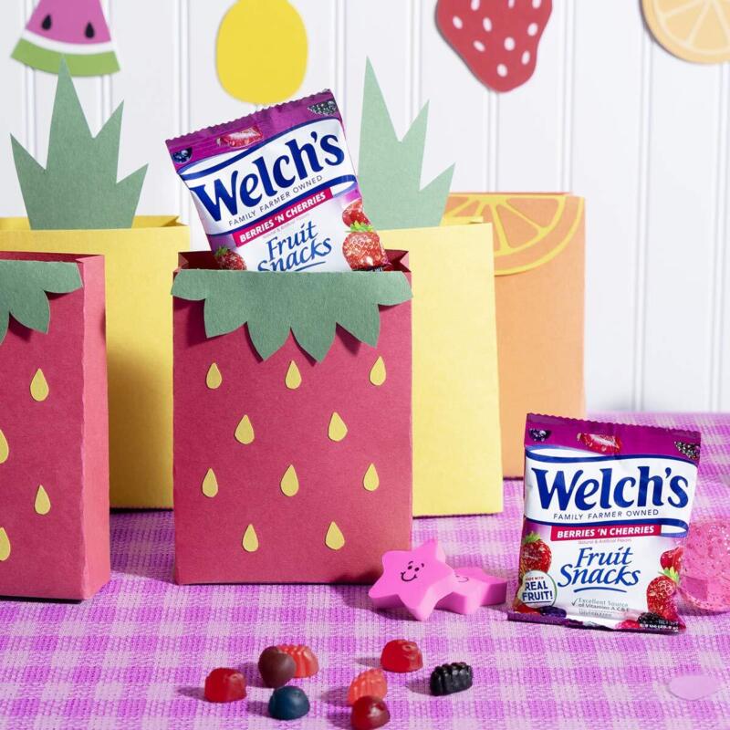Welch's Fruit Snacks, Berries 'N Cherries, Bulk Pack, Individual Single Serve Bags, 0.8 oz (Pack of 40)