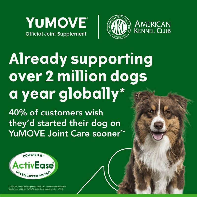 YuMOVE Hip and Joint Supplement for Dogs with Glucosamine, Chondroitin, Omega 3, Hyaluronic Acid, & Green Lipped Mussel - Dog Joint Supplement - for Adult Dogs 60 Tablets : Pet Bone And Joint Supplements : Pet Supplies