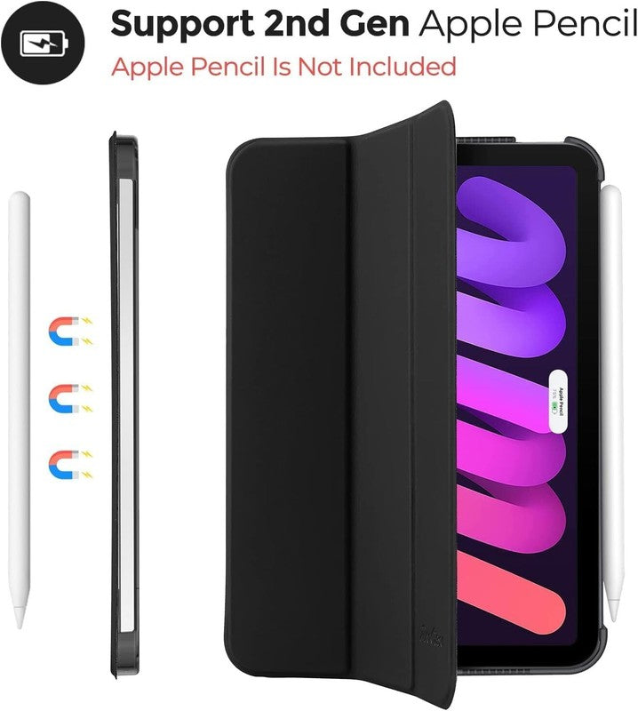 ProCase Smart Case for iPad Mini 7 A17 Pro 2024/iPad Mini 6 2021 8.3 Inch iPad Mini 7th/6th Gen Case, Hard Back Cover for iPad Mini 8.3" 7th Gen A2995/A2996/A2993/6th Gen A2567 A2568 A2569 -Black : Electronics