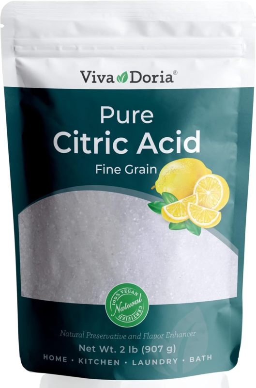 Viva Doria 100% Pure Citric Acid, Food Grade, Fine Grain, 2 lb (907 g) : Grocery & Gourmet Food