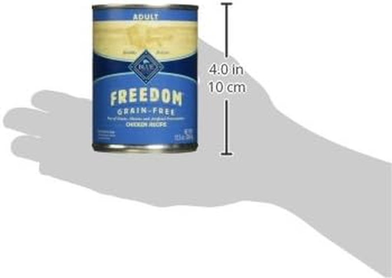 Blue Buffalo Freedom Grain-Free Wet Dog Food, Free of Glutens & Artificial Preservatives, Made with Natural Ingredients, Chicken Recipe, 12.5-oz. Cans (12 Count)