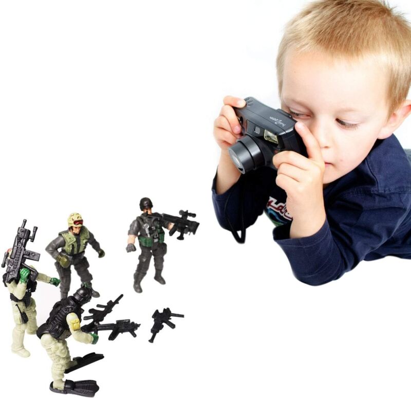 HAPTIME Military Action Figure Play Set for Kids - Army Men Soldiers Toys for Boys and Girls Ages 3-9 (SWAT Team Edition) : Toys & Games
