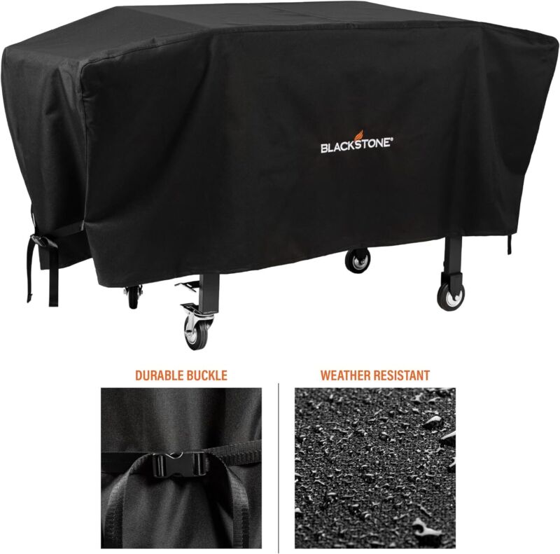 Blackstone 1528 600D Polyester Heavy Duty Flat top Gas Grill Cover, Water Resistant Exclusively Fits 36" Griddle Cooking Station, Black : Outdoor Grill Covers : Patio, Lawn & Garden