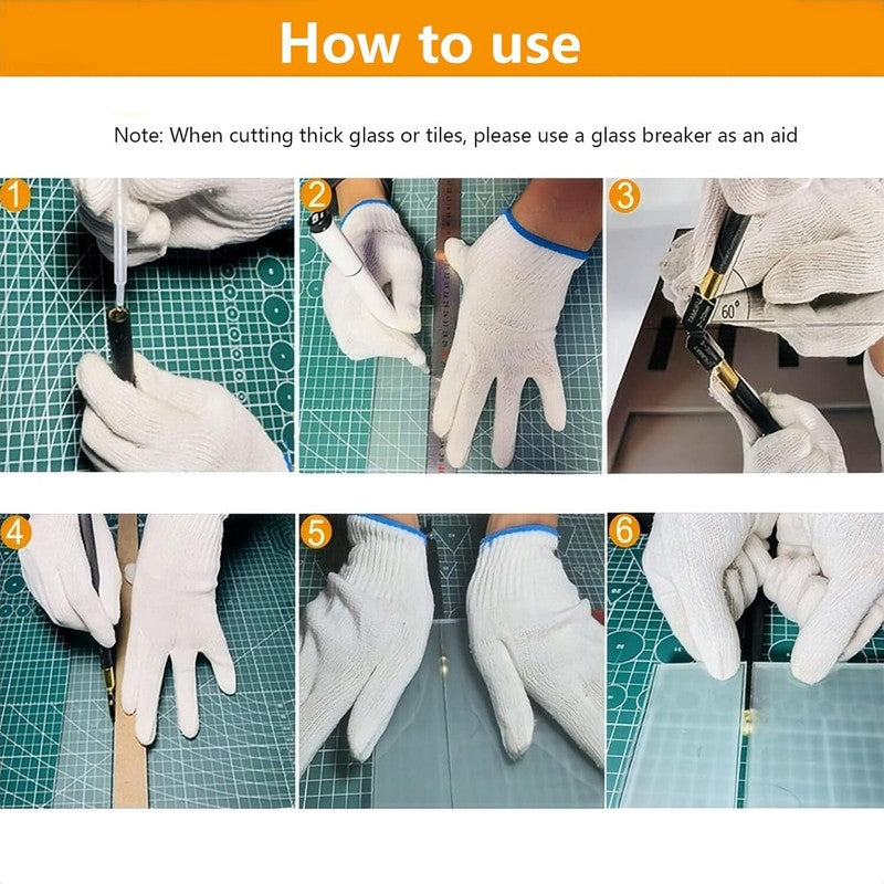 Glass Cutters Tools 2-20mm for Thick Glass Tiles Mirror Mosaic Cutting- Glass Cutting Tool with Automatic Oil Feed, Glass Cutter with Ergonomic Handle and 3 Carbide Tips - Amazon.com