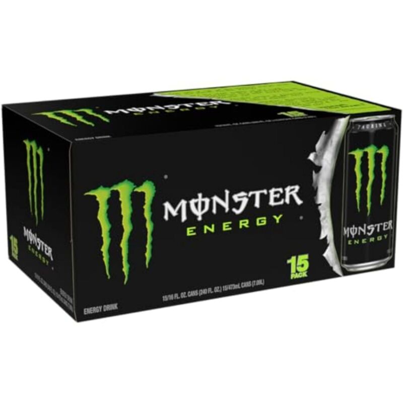 Monster Energy Drink, Green, Original, 16 Ounce (Pack of 15) : Grocery & Gourmet Food