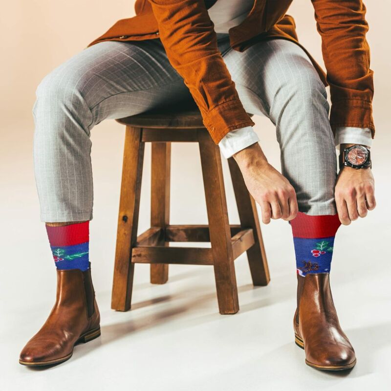 BIRCEN Mens Funny Socks Christmas Socks for Men Women Colorful Fun Novelty Crew Patterned Socks 6 Pairs US 7-13 : Clothing, Shoes & Jewelry