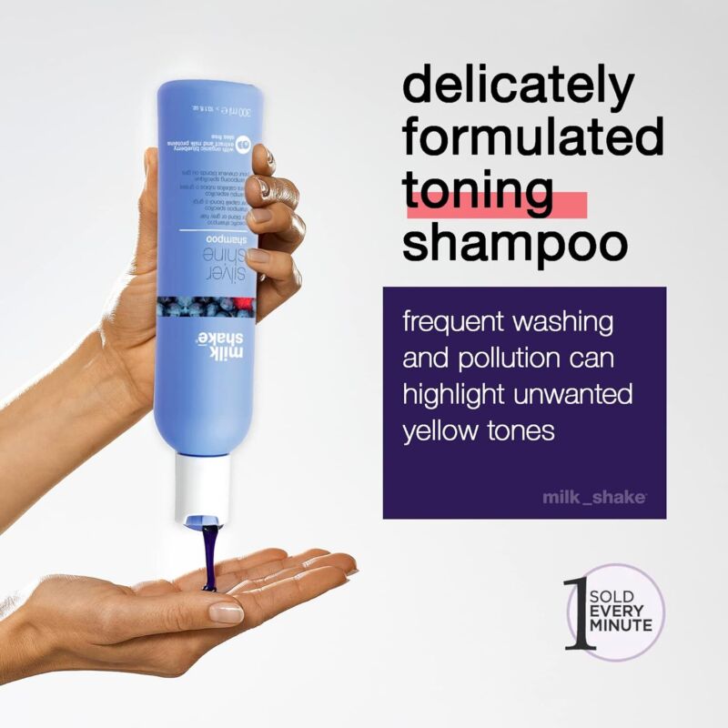 milk_shake Silver Shine Purple Shampoo for Blonde Hair - Blonde Shampoo for Brassy Hair 100% SLES-Free 1.7 Fl Oz : Beauty & Personal Care
