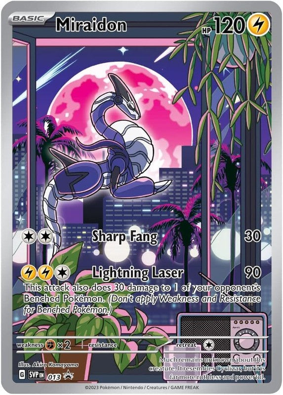 Pokémon TCG: Scarlet and Violet Elite Trainer Box - Miraidon Purple (1 Full Art Promo Card, 9 Boosters and Premium Accessories) : Toys & Games