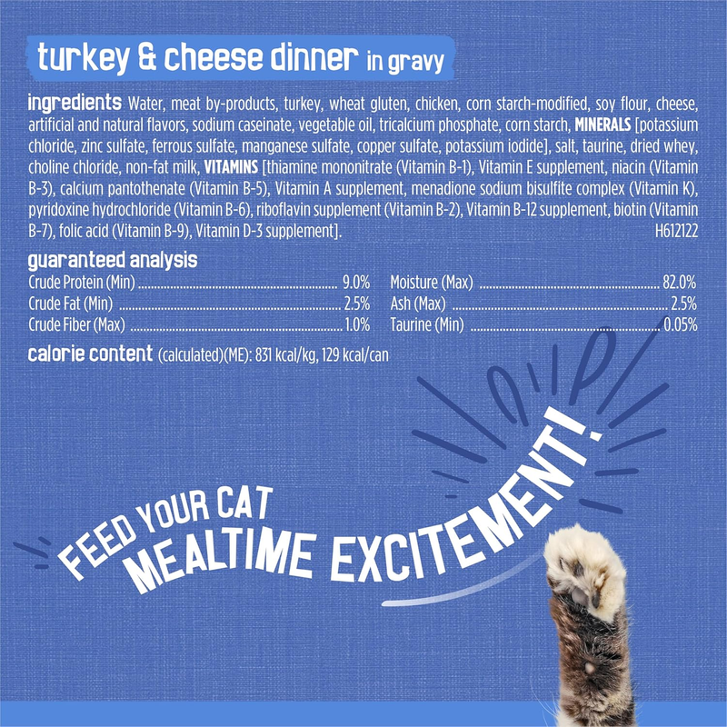 Purina Friskies Gravy Wet Cat Food Variety Pack, Shreds With Beef, With Chicken, and Turkey and Cheese Dinner - (Pack of 24) 5.5 oz. Cans : Canned Wet Pet Food : Pet Supplies