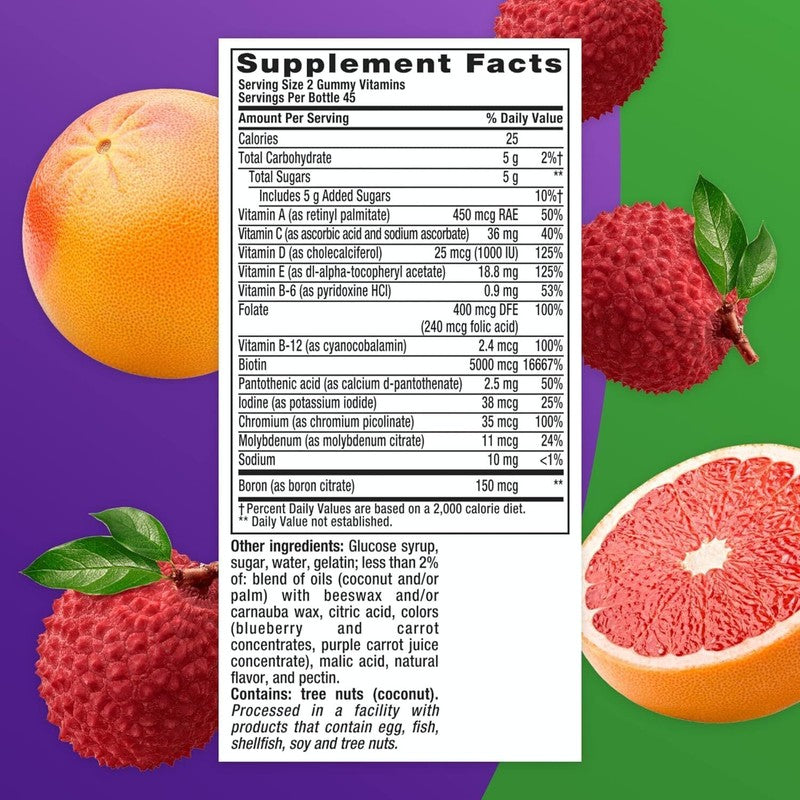 Vitafusion Multi+ Immune Support* – 2-in-1 Benefits & Flavors – Adult Gummy Vitamins with Vitamin C, Zinc, Daily Multivitamins, 90 Count : Health & Household