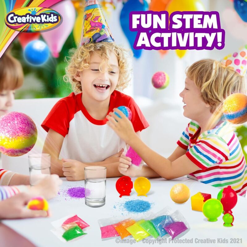Creative Kids Magic Bouncy Balls - DIY STEM Toys - Science Kit for Kids - 25 Multicolor Bags & 5 Molds Makes Up to 43 Balls : Toys & Games