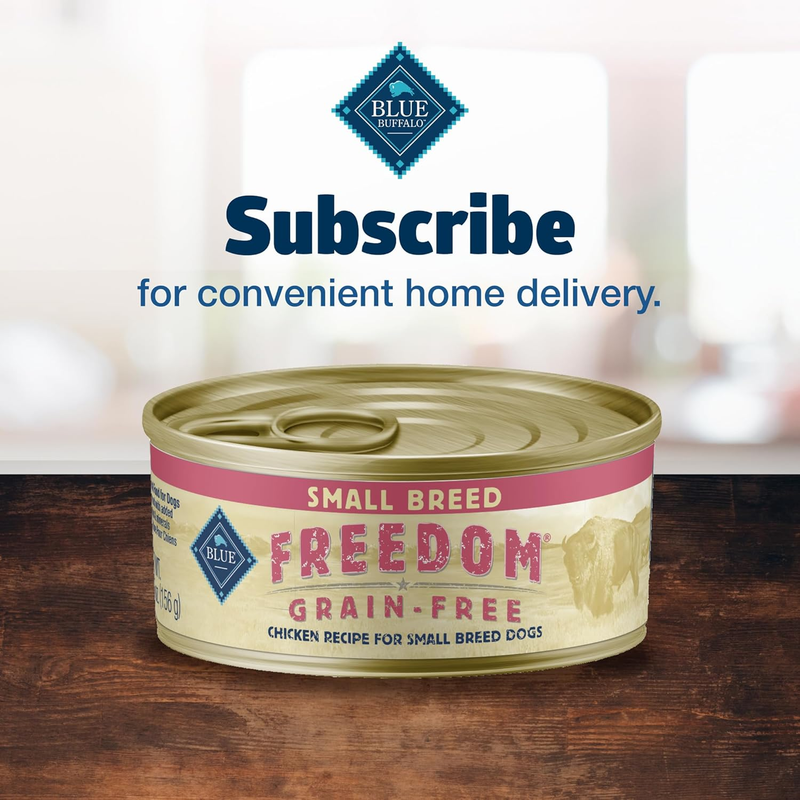 Blue Buffalo Freedom Grain-Free Small Breed Wet Dog Food, Supports High Energy Needs, Made in the USA With Natural Ingredients, Chicken, 5.5-oz Cans ( 24 Count): Wet Pet Food: Pet Supplies: Amazon.com