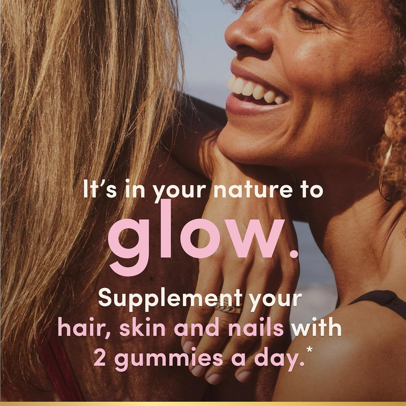 Nature’s Bounty Optimal Solutions Advanced Hair, Skin and Nails Pectin Gummies, 2x Biotin Per Serving, No Stick Gummy, Vegetarian Formula, Strawberry Flavor, 200 ct, 100 Total Servings : Health & Household