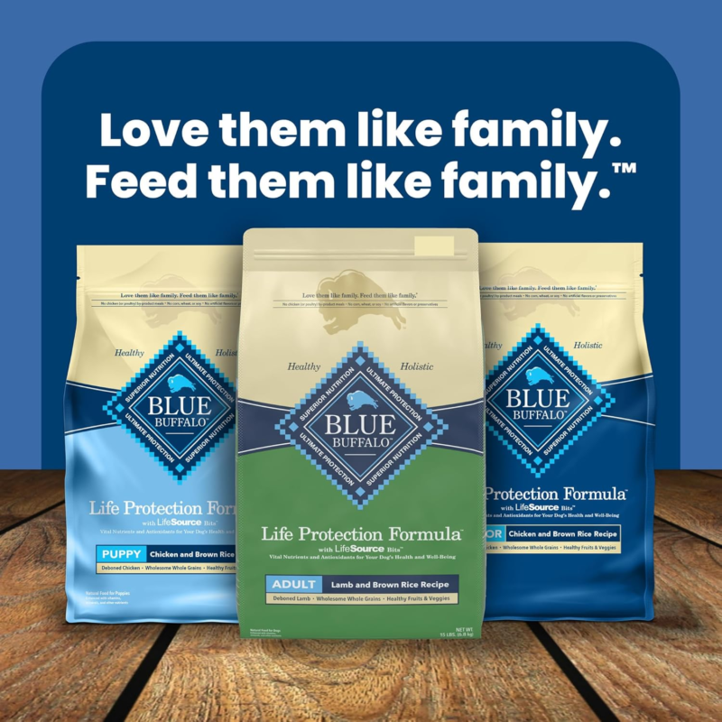 Blue Buffalo Life Protection Formula Adult Dry Dog Food, Helps Build and Maintain Strong Muscles, Made with Natural Ingredients, Lamb & Brown Rice Recipe, 5-lb. Bag : Pet Supplies
