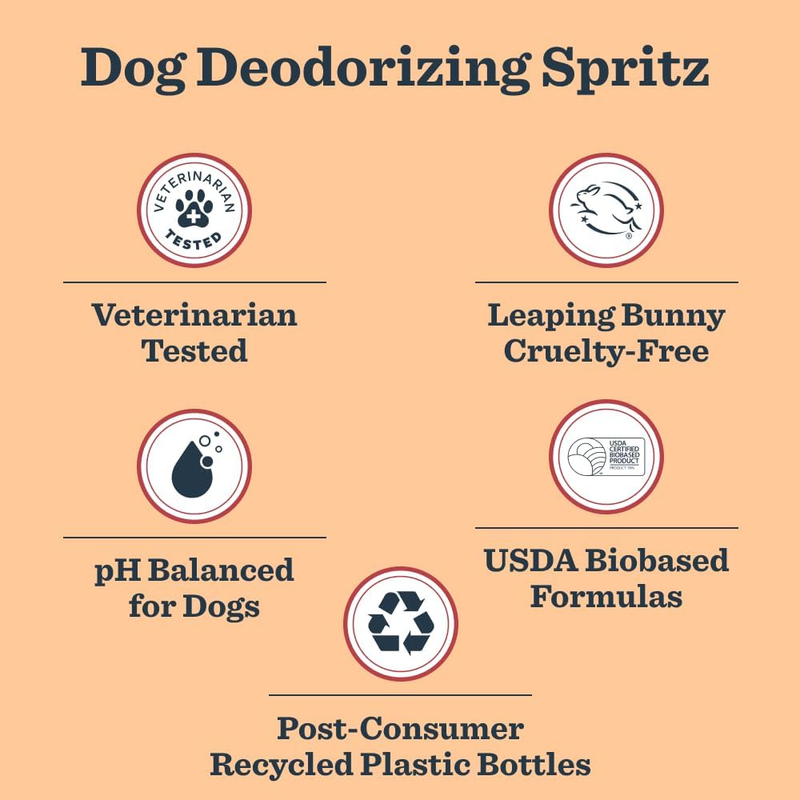 MRS. MEYER'S CLEAN DAY Dog Deodorizing Spray, White Peach Scent, 8oz