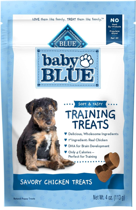 Blue Buffalo Baby BLUE Training Treats Natural Puppy Soft Dog Treats, Savory Chicken 4-oz Bag : Pet Supplies