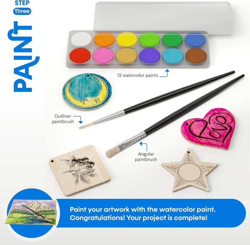 Beginners Wood Burning Kit for Kids and Teenage Boys & Girls Cool Gifts for Boy or Girl Craft Projects Birthday Gift Idea for Older Children Teen Woodburning DIY Hobby Kits Art Activities