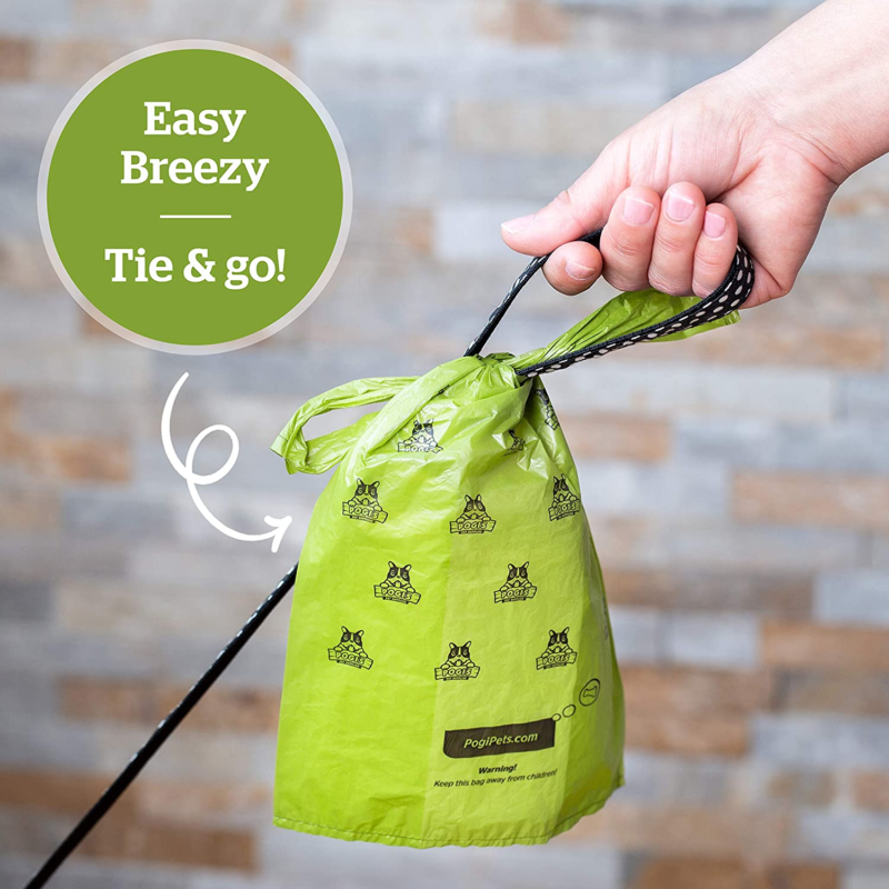 Pogi's Dog Poop Bags with Easy-Tie Handles - 300 Doggy Leak-Proof, Ultra Thick, Scented Poop Bags for Dogs, Cat : Pet Supplies