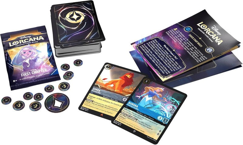 Ravensburger Disney Lorcana TCG: The First Chapter - Sapphire & Steel Single-Player Starter Deck | Engaging Gameplay | Over 200 Original Disney Artworks | Ideal for Ages 8+ : Toys & Games
