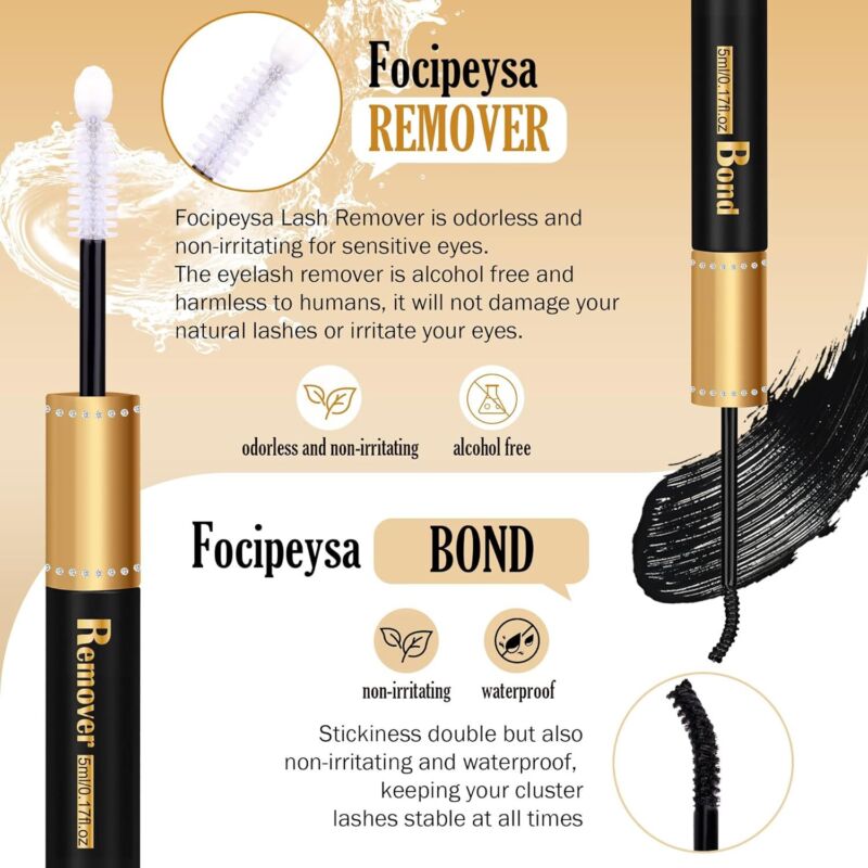 Focipeysa Lash Extension Kit Thick Eyelash Extension Kit 10-18mm Volume Lash Clusters 200D Individual Eyelashes Kit with Lash Bond, Lash Remover, Lash Applicator, DIY Lashes Extension : Beauty & Personal Care