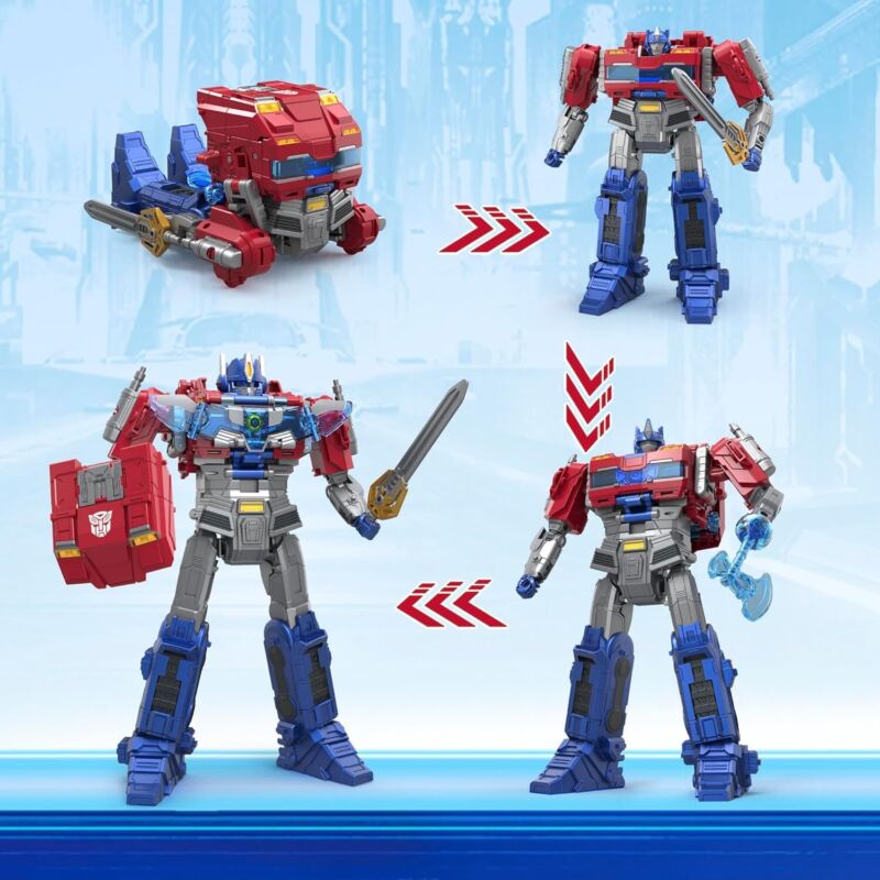 Transformers One Movie Power Flip Optimus Prime (Orion Pax) Converting Action Figure, 4 Modes, 10-inch Interactive Electronic Toy, Lights & Sounds, 6+ : Toys & Games