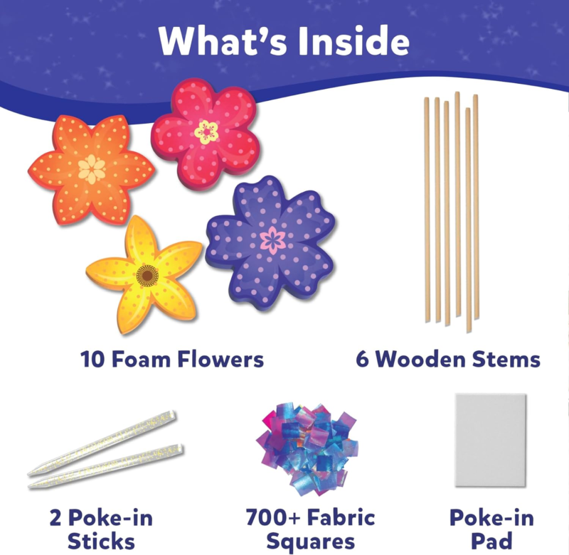 Skillmatics Poke-in Art - Flower Bouquet, Mess-Free Fun for Kids, DIY Craft Kits, Creative Activity, Gifts for Girls & Boys Ages 4, 5, 6, 7, 8, 9 : Toys & Games