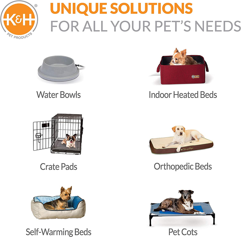 K&H Pet Products Dog Cot Replacement Cover, Designed to fit K&H Medium Pet Cots (Sold Separately), Indoor Outdoor, Breathable Cooling Mesh Center, Machine Washable - Medium 32 X 25in Gray : Pet Supplies