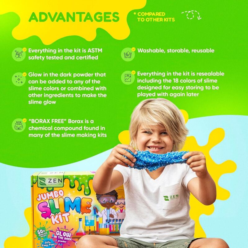 Ultimate Slime Kit for Girls 10-12 | Perfect Toys for Girls 7-12 Years Old | Complete DIY Slime Making Kit for Kids and Boys | Christmas Party Favors : Toys & Games