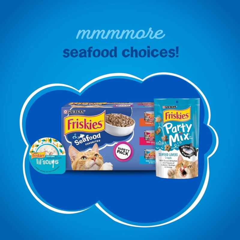 Purina Friskies Dry Cat Food, Seafood Sensations - 22 lb. Bag : Pet Supplies