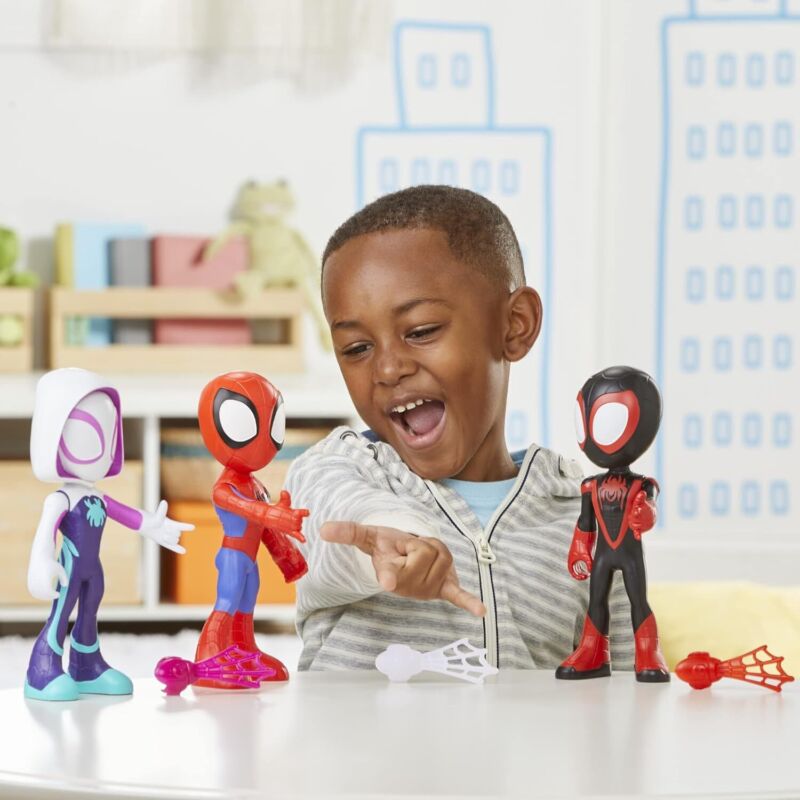 Spidey and his Amazing Friends Supersized Hero Multipack, 3 Large Action Figures, Marvel Preschool Super Hero Toy, Ages 3 and Up, 9 Inches (Amazon Exclusive) : Toys & Games