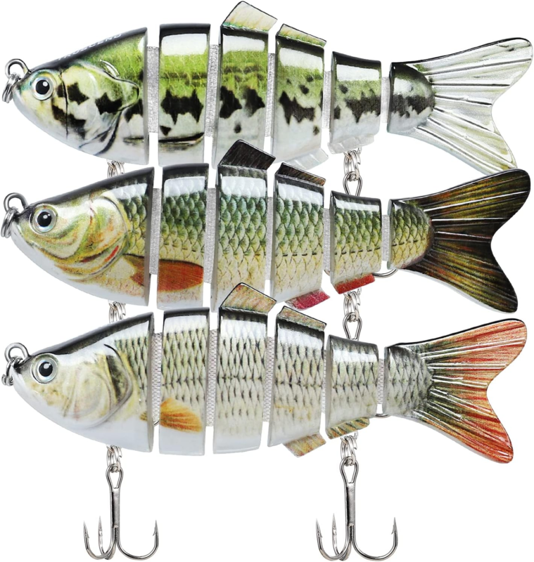 TRUSCEND Fishing Lures for Bass Trout Swimbaits for Bass Fishing Segmented Multi Jointed Swim Baits Slow Sinking Swimming Lures for Freshwater Saltwater Fishing Gear Lure Kit Fishing Gifts Plugs : Sports & Outdoors