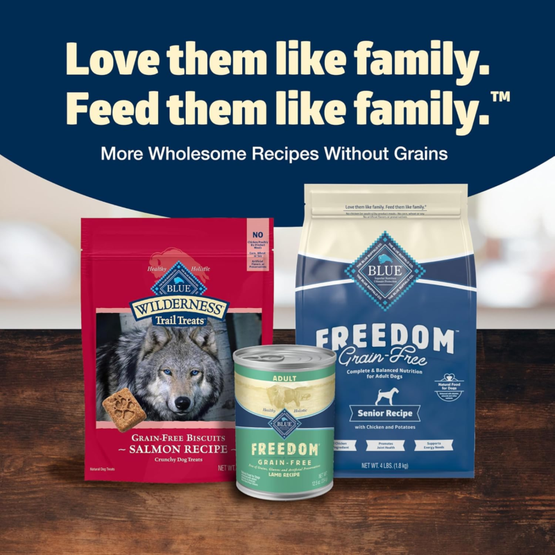 Blue Buffalo Freedom Grain-Free Wet Dog Food, Free of Glutens & Artificial Preservatives, Made with Natural Ingredients, Lamb Recipe, 12.5-oz. Cans (12 Count)