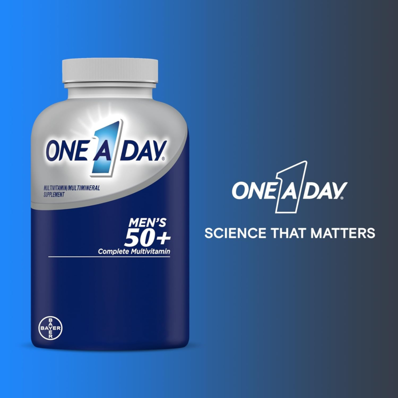 One A Day Men’s 50+ Healthy Advantage Multivitamin, Multivitamin for Men with Vitamins A, C, E, B6, B12, Calcium and Vitamin D, Tablet, 200 Count (Pack of 1) : Health & Household