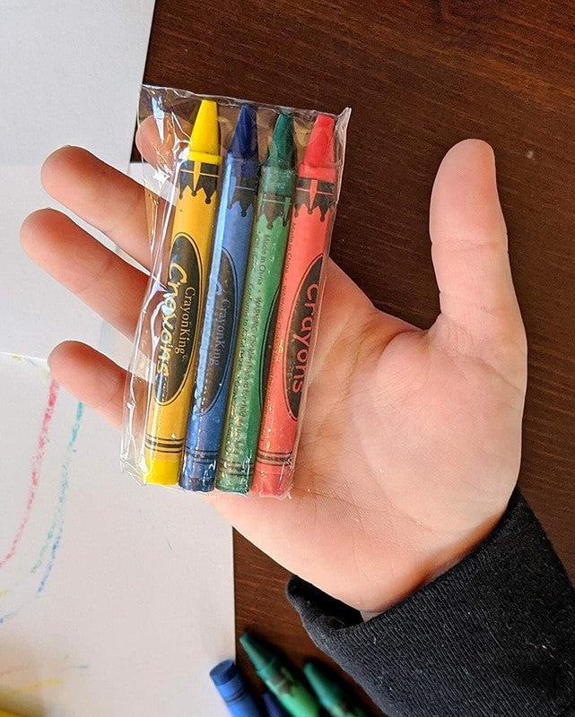 CrayonKing 150 Sets of 4-Packs (600 Bulk Crayons) – Non-Toxic, Individually Wrapped, Perfect for Parties, Restaurants, Classrooms & More : Toys & Games