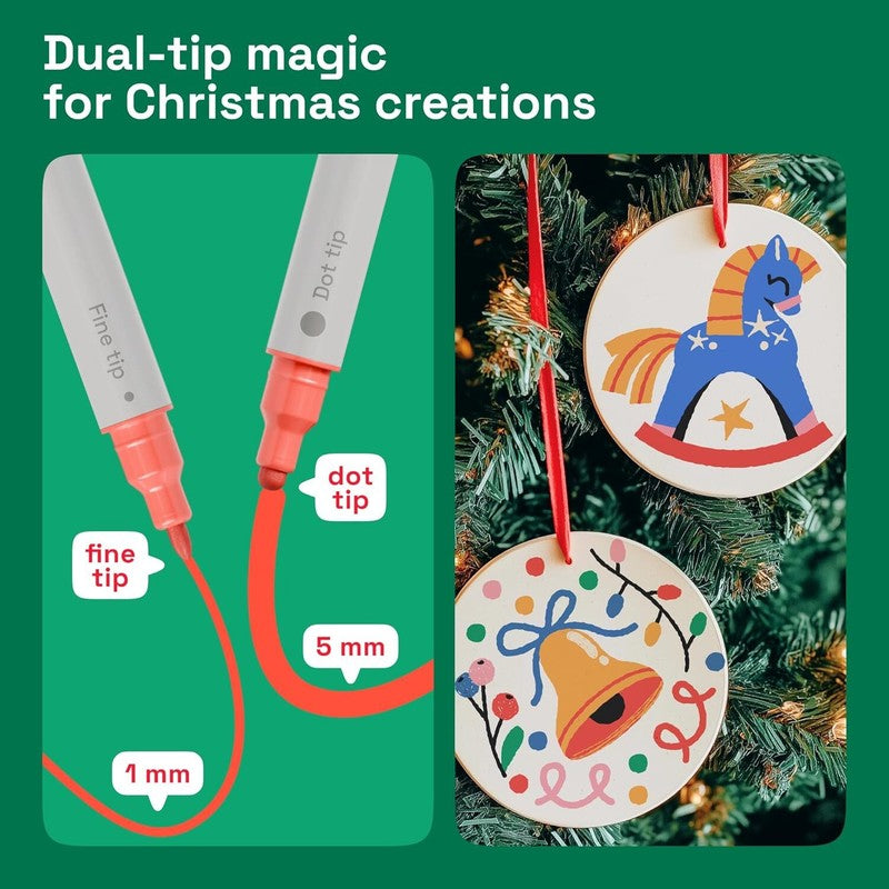 ARTISTRO 24 Dual Tip Acrylic Paint Markers, Acrylic Paint Pens, Fabric Markers for Textile, Rock, Glass, Wood, Paper, Ceramic, Canvas DIY Art Supplies Kit for Kids and Adults (Dual Tip Dot + Fine, 24) : Arts, Crafts & Sewing