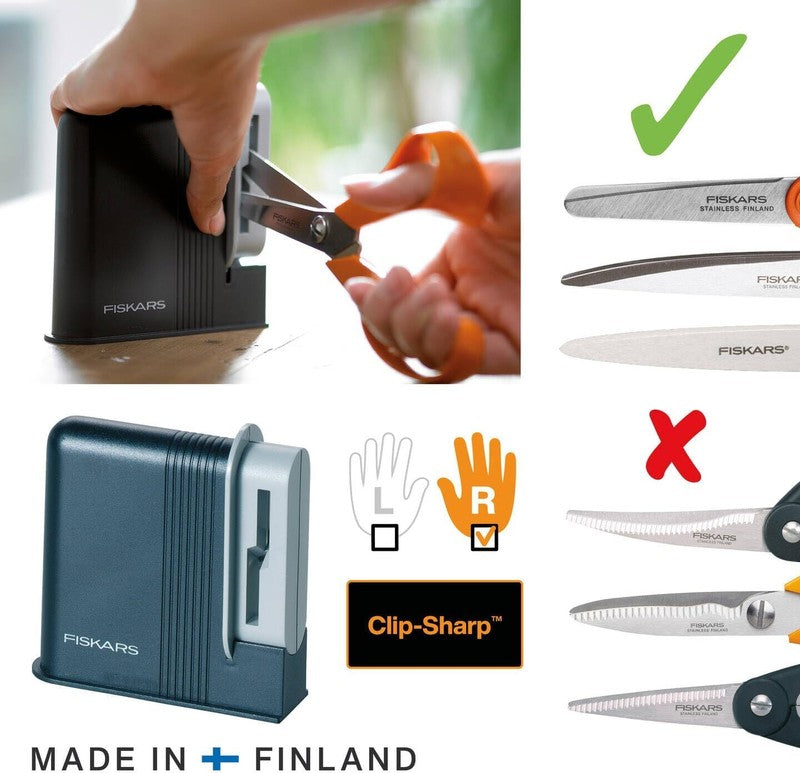 Fiskars Scissor Sharpener for Right-Handed Ceramic Grinding Heads Black/Grey