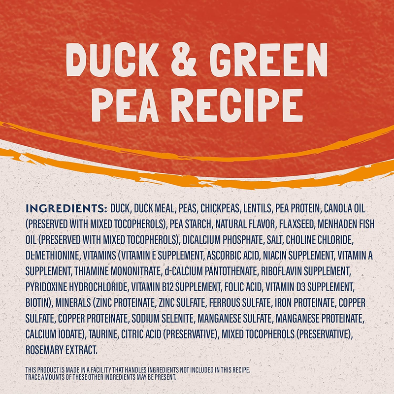 Natural Balance Limited Ingredient Adult Grain-Free Dry Cat Food, Reserve Duck & Green Pea Recipe, 10 Pound (Pack of 1) : Dry Pet Food : Pet Supplies