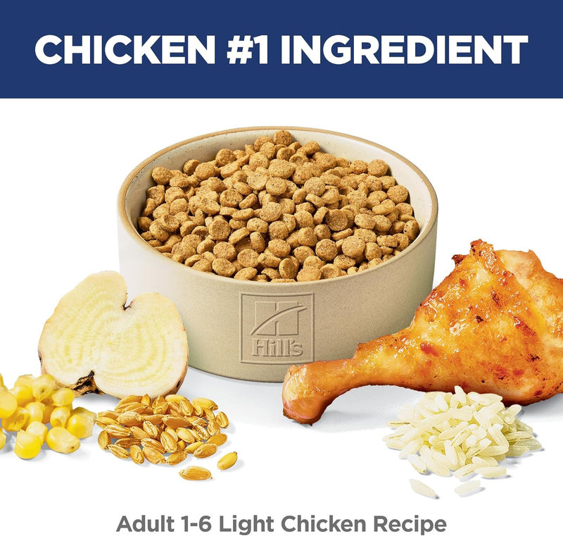 Hill's Science Diet Light, Adult 1-6, Weight Management Support, Dry Cat Food, Chicken Recipe, 7 lb Bag : Dry Pet Food : Pet Supplies