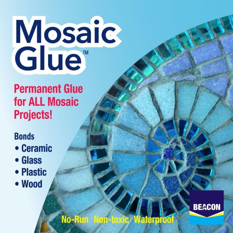BEACON Mosaic Glue - Non-Toxic & Water Resistant, Ideal for All Tiles & Surfaces, 2-Ounce : Industrial & Scientific