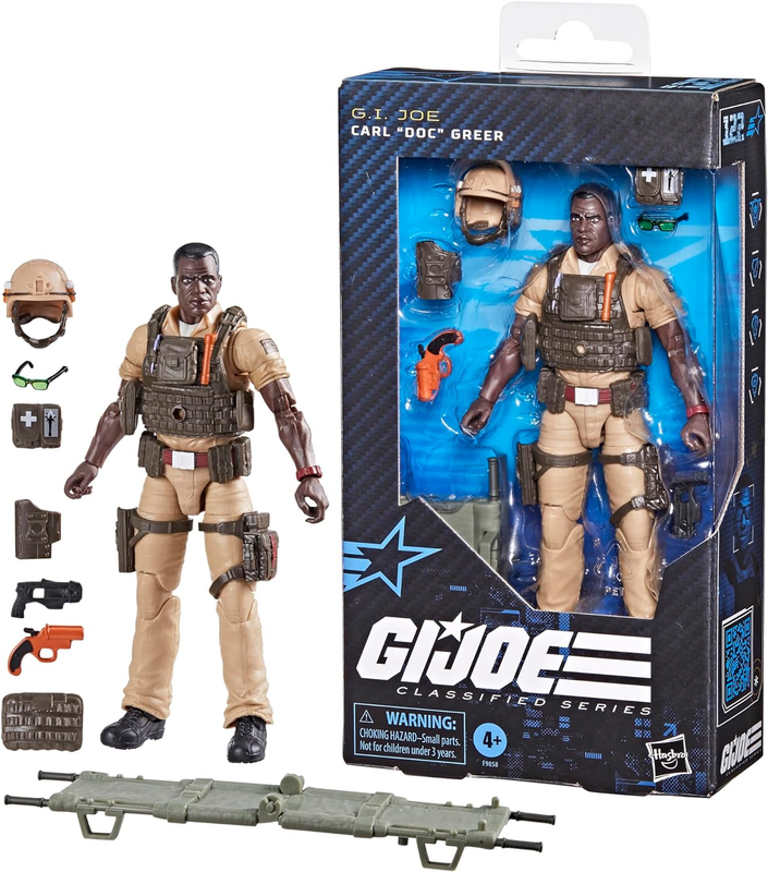 G.I. Joe Classified Series #122, Carl Doc Greer, Collectible 6-Inch Action Figure with 7 Accessories : Toys & Games