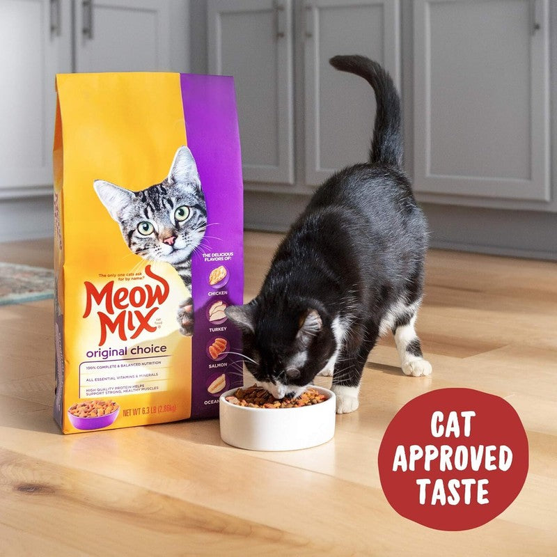 Meow Mix Original Choice Dry Cat Food, 6.3 Pound Bag : Dry Pet Food : Pet Supplies