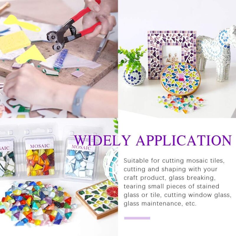Swpeet 9Pcs Mosaic Tools Kit, Including Heavy Duty Glass Mosaic Cut Nippers and Tile Nippers, 2Pcs Scrapers, 2Pcs Tweezers, 1Pcs Double-EndedHook, 1Pcs Spatula with 1Pcs Sponge for Mosaic Tile : Tools & Home Improvement