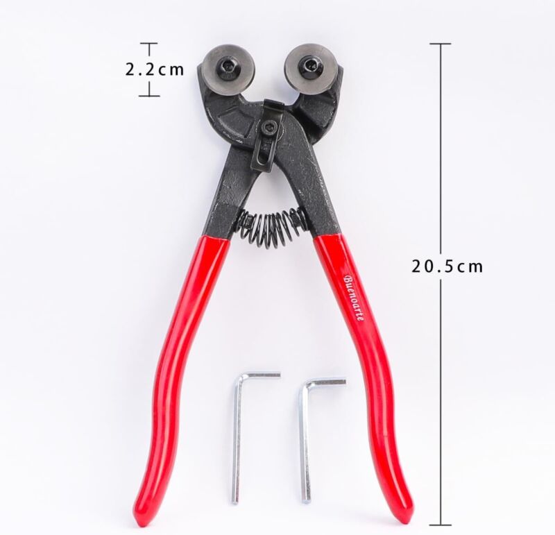 Glass Tile Nippers - Heavy Duty Wheeled Glass Mosaic Nipper & Hd Ceramic Tile Nipper, Tile Cutter Pliers Soft-grip Handle - Shapping Plier, Nipper Cutting Tools (8 Inch Wheeled Glass Mosaic Nipper) - Amazon.com