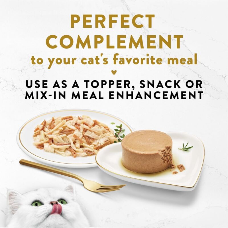Purina Fancy Feast Appetizers Lickable Grain Free Cat Food Topper White Meat Chicken and Shredded Beef Appetizer - (Pack of 10) 1.1 oz. Trays : Pet Supplies