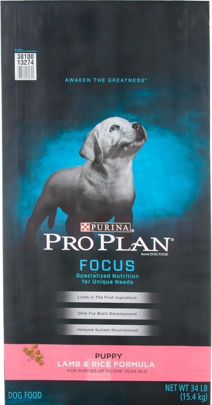 Purina Pro Plan High Protein Puppy Food DHA Lamb & Rice Formula - 34 lb. Bag : Dry Pet Food : Pet Supplies