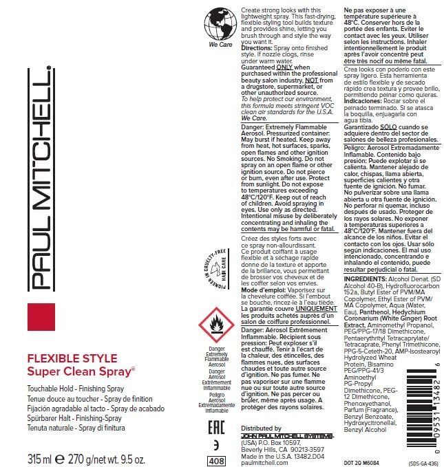 Paul Mitchell Super Clean Spray, Flexible Hold, Touchable Finish, For All Hair Types, 9.5 oz. : Beauty & Personal Care