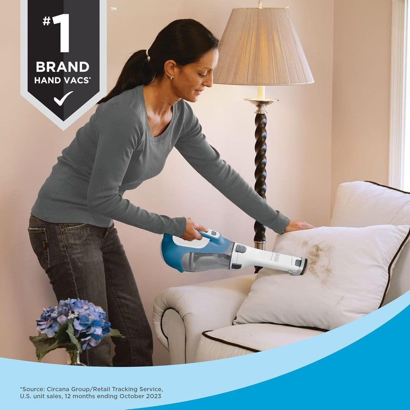 BLACK+DECKER dustbuster AdvancedClean Cordless Handheld Vacuum, Compact Home and Car Vacuum with Crevice Tool (CHV1410L) : Home & Kitchen